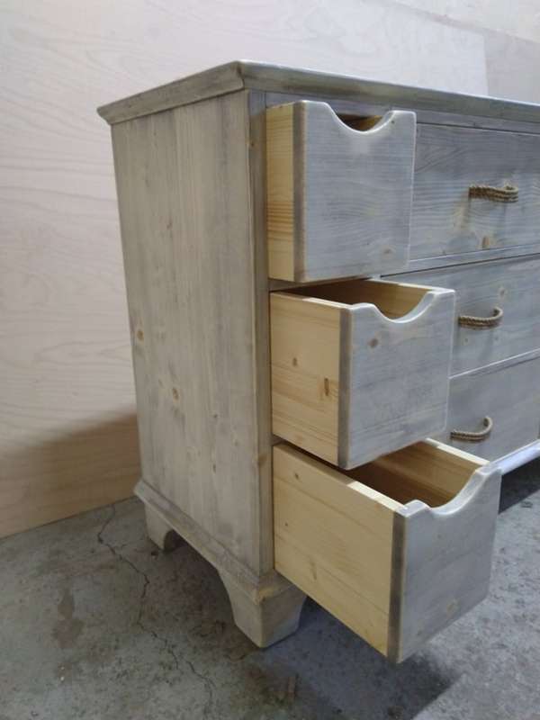 Komoda sivo/biela