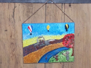 Kamienkový obrázok Na poli