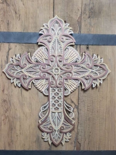 Drevená mandala - kríž